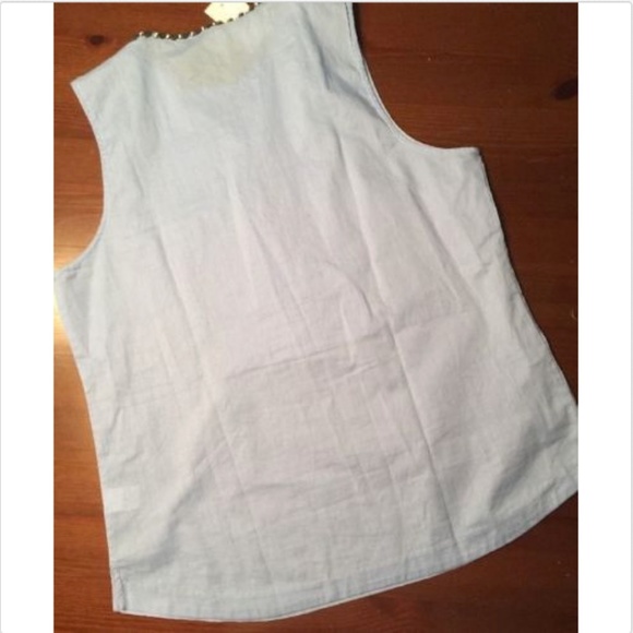 NWT J CREW Embellished blouse shirt Sz 10 - Picture 6 of 6